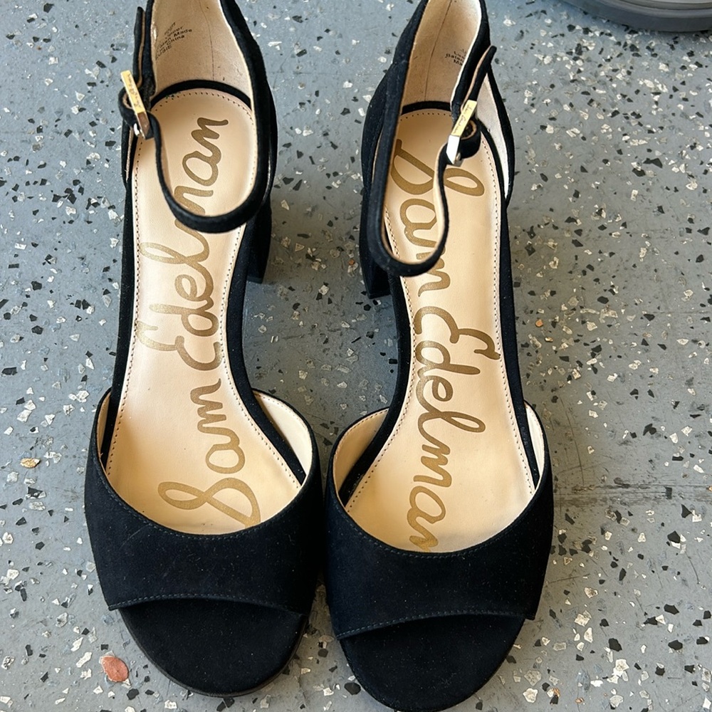 Sam Edelman Susie Heels Sandals Black Size 7